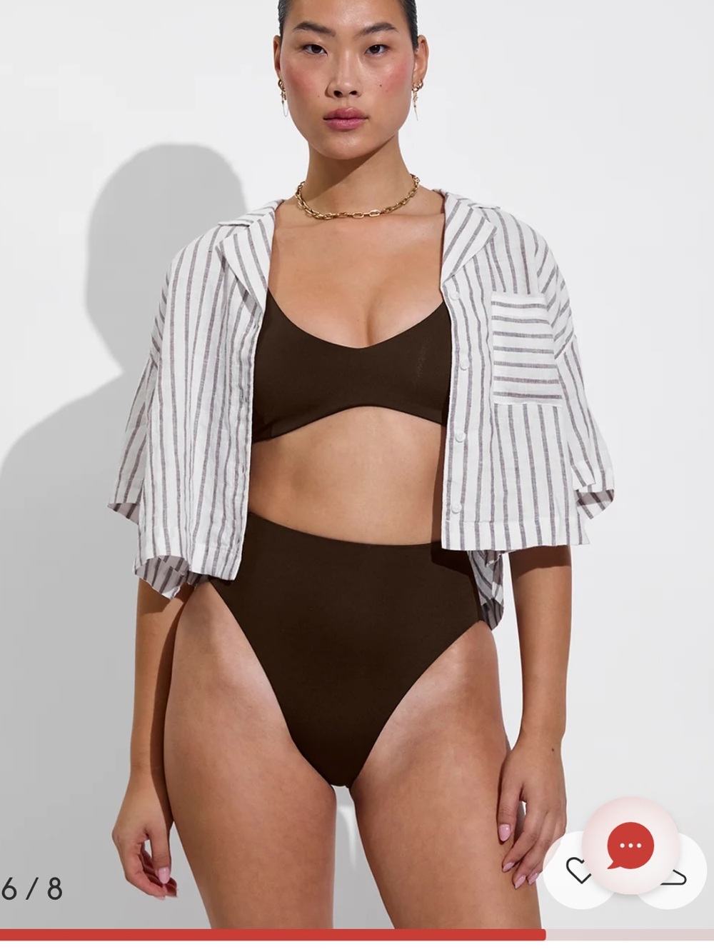 Left On Friday Leisure Shirt S/M Linen Classic Stripe Stormy Coconut Swim Cover